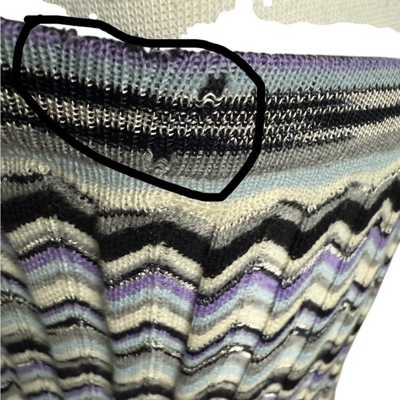 Missoni Zigzag Knit Tube Top in Purple and Black Size Small - Picture 5 of 11